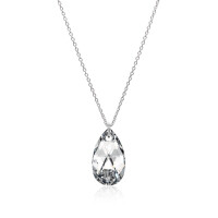 Crystal & Silver Halskette Pear in versch. Farben