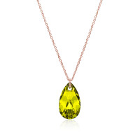 Crystal & Silver Halskette Pear in versch. Farben