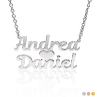 Modell Herz Silber mit Euren Namen