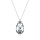 Crystal & Silver Halskette Pear Argent Light in Silber