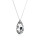 Crystal & Silver Halskette Pear Argent Light in Silber