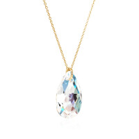 Crystal & Silver Halskette Pear Crystal Shimmer Silber vergoldet