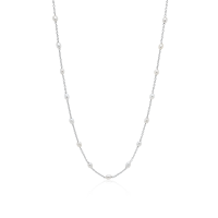 Pearl &amp; Silver Choker-Halskette