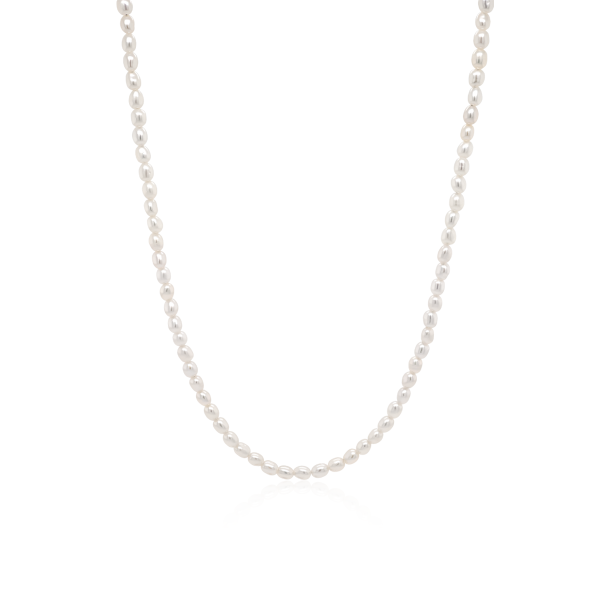 Pearl &amp; Silver Choker-Halskette Perle