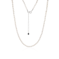 Pearl &amp; Silver Choker-Halskette Perle