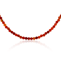 Stone &amp; Silver Choker-Halskette Achat Rot