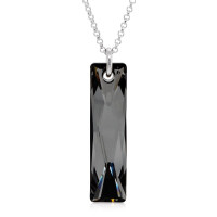 Crystal & Silver Halskette Baguette Silver Night in...