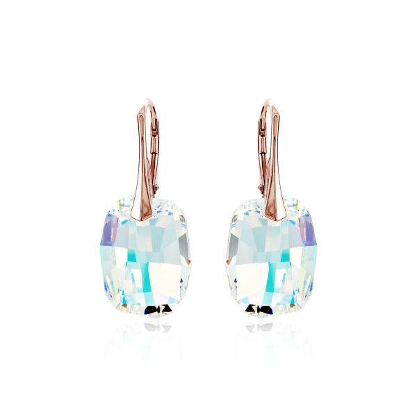 Crystal & Silver Ohrhänger Graphic Aurora Borealis Silber Rosé