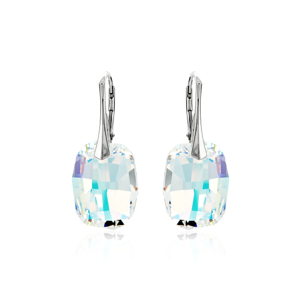 Crystal & Silver Ohrhänger Graphic Aurora Borealis in Silber