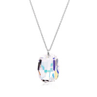 Crystal & Silver Halskette Graphic Aurora Borealis in...