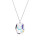 Crystal & Silver Halskette Graphic Aurora Borealis in Silber