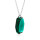 Crystal & Silver Halskette Graphic Emerald in Silber