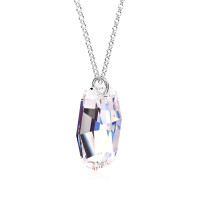 Crystal & Silver Halskette Graphic Aurora Borealis in Silber