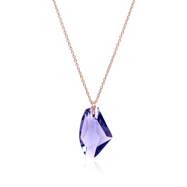 Crystal & Silver Halskette Galactic Tanzanite Silber Rosé