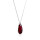 Crystal & Silver Halskette Pear Ruby Argent Light in Silber